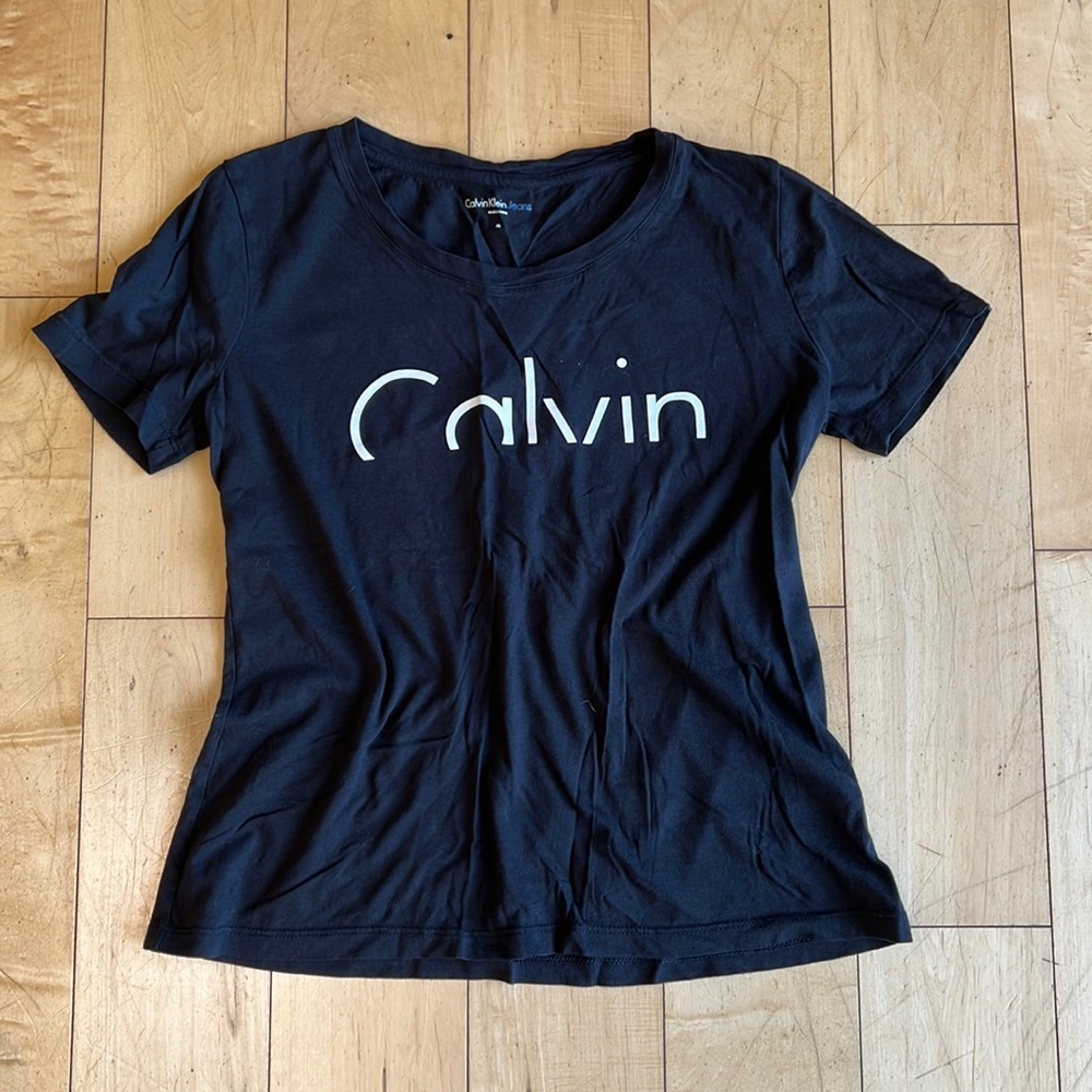 Calvin Klein Jeans Black Logo Crew Neck Short Sleeve Tee